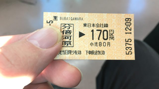 分倍河原から立川までの切符