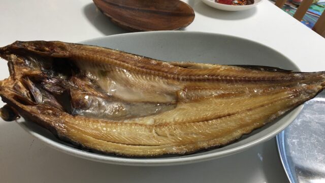 ヘルシオで焼いた冷凍ホッケの開き